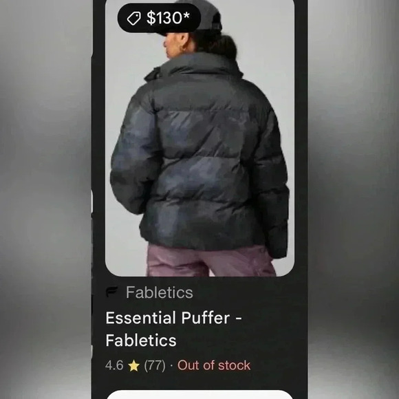 Fabletics Black Puffer Jacket - Picture 15 of 15